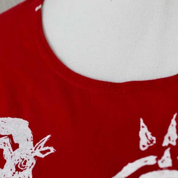Vintage Red Short Sleeve Boxy T-Shirt - Picture 2 of 7